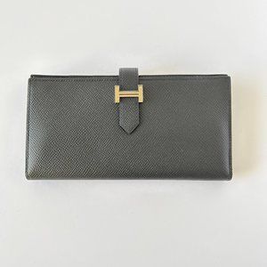 Hearmes Bearn Soufflet Veau Epsom Noir